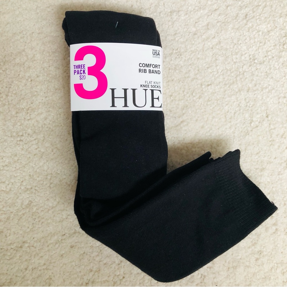 HUE Black Knee High Flat